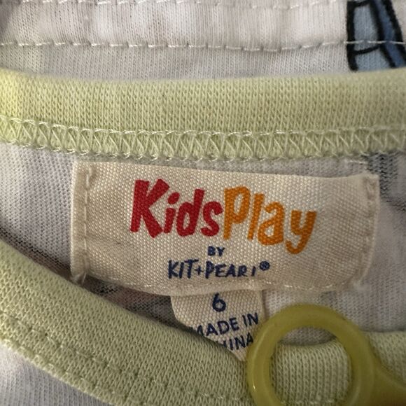 Kids Play By Kit +Pearl Sunbathing Dinosaur T.Rex Size 6 Stay Cool Boys Tank Top - Picture 2 of 4